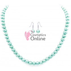 Colier cu cercei AS24TT Argintiu cu perle sidefate Mint